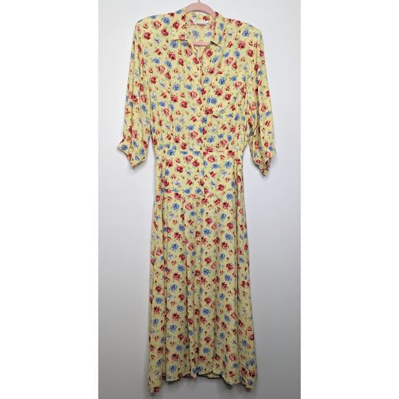 90's Floral Maxi Day Dress - Picture 2 of 10